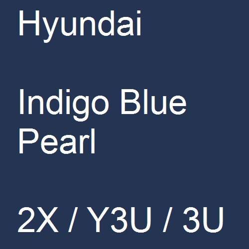 Hyundai, Indigo Blue Pearl, 2X / Y3U / 3U.
